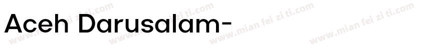 Aceh Darusalam字体转换